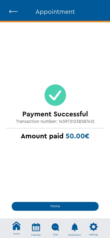 book apoiment – Payment Successful